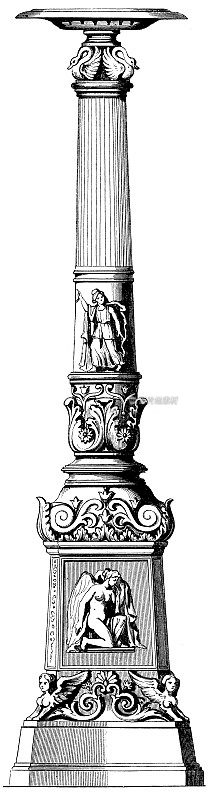 维多利亚Column I古董设计插图